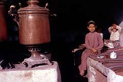 The “Chai-kana” or tea house is an essential part of Afghan life and any time of the day a large brass samovar keeps water hot for endless pots of tea.