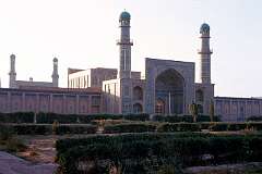 The glorious Masjid-e-Jami or Friday Mosque as seen from the gardens behind it. The beautiful decorations that cover this marvellous religious building are an absolute delight and are among the finest in the Islamic world.