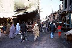 A busy street leading towards the old city in Kabul.