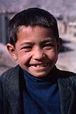 A happy young boy in Kabul, Afghanistan's capital.