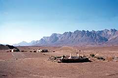 A small cemetery near a settlement between the villages of Adraskan and Farahrud along the road between Herat and Kandahar.