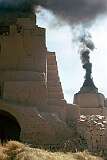 A large stone kiln, in the village of Deh Khatay, just outside Kandahar. These are used to bake bricks, cut from clay by hand.