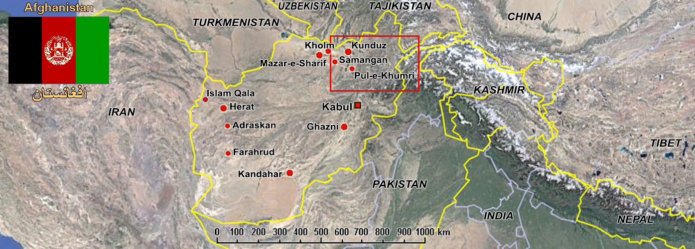 Kunduz and to the Hindu Kush, northern Afghanistan Kunduz and to the Hindu Kush, northern Afghanistan