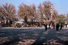 The main square in the northern Afghan town of Kunduz, with a policeman directing the traffic.