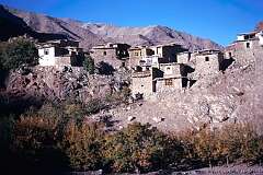 A typical mountain village to the north of Kabul, on the southern slopes of the Hindu Kush.