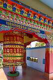 The large prayer wheel at the Upper Gompa, GRL Monastery.