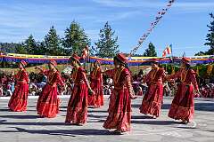 Young women perform a Gorkha group dance.