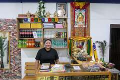 Tsering Yangjorn, the Monpa manager of the Eight Lucky Sign Homestay in Dirang.