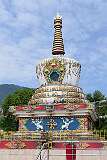 The chorten at the Gompa Buddhist Temple on a hill overlooking Itanagar.