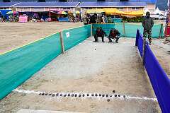 “Lei”, one of the traditional games played at the Tawang Festival.