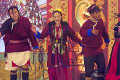 Tsawai Lama, a Monpa Group Dance by the Ketshenga Cultural Troupe on the second night at the Tawang Festival.