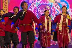 Monpa Group Dance by the Monpa Institute of Performing Arts, on the third night at the Festival of Tawang.