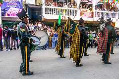 The Eastern command pipe band of the Indian Army concluding the Carnival Parade of the Festival of Tawang.