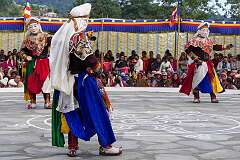 A spiritual dance at the Drub-chod-Chen-Mo Cum Bomdila Torgya.