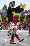 A masked dancer during a spiritual dance at the Drub-chod-Chen-Mo Cum Bomdila Torgya.