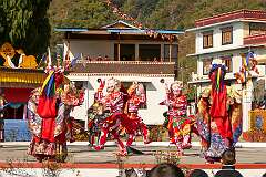 A spiritual dance at the Drub-chod-Chen-Mo Cum Bomdila Torgya.