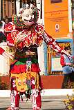 A masked dancer during a spiritual dance at the Drub-chod-Chen-Mo Cum Bomdila Torgya.