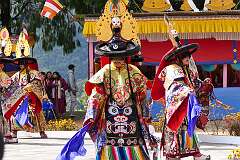 A spiritual dance at the Drub-chod-Chen-Mo Cum Bomdila Torgya.