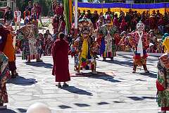 A spiritual dance at the Drub-chod-Chen-Mo Cum Bomdila Torgya.