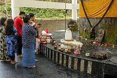 Devotees praying at the Shiv Linga,in the Shree Sidheshwar Nath Temple, Kardo, in Ziro Valley.