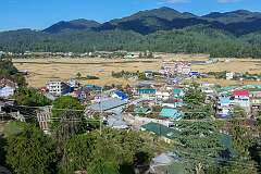 View to Bulla village and Ziro valley from the hill behind Old Ziro.