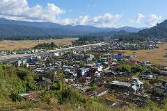 View to Ziro Airport and the valley, from the hill behind Old Ziro.