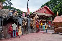 Shrines on the grounds of the Kamakhya temple, most sacred and oldest of the 51 Shakti Peethas on earth,