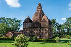 Siva Dol, also known as the Vaidyanath Siva Temple, is located on the western bank of the Joysagar Tank.