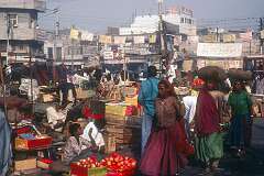 The market in Outab Marg, New Delhi.
