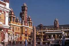 In the inner courtyard of Lakshmi Narayan Mandir (Birla Mandir), built between 1933 to 1939. The temple was inaugurated by Mahatma Gandhi, who ensured that members of all castes would be allowed inside.