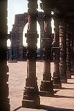 The Iron Pillar, seen from a gallery at the Qutub complex at Mehrauli in South Delhi.