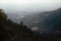 View into the valley of Lower Dharamshala from McLeod Ganj.