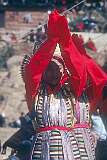 Dancing in the Lhamo (Tibetan Opera) performance.