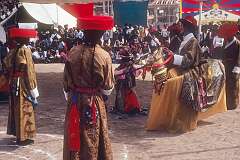 Dance with a hobby horse, in the Tibetan Opera.