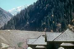 View to the mountains from Sonamarg (Sonmarg), 80 kilometres east of Srinagar.