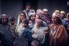 Women and children at a wedding in Narayan Bagh, about 20 kilometres north west of Srinagar.