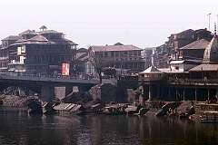 The view from the Budshah Bridge in Srinagar.