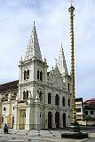 The reconstructed Santa Cruz Cathedral Basilica, a 1880s Catholic church, originally built by the Portuguese in the 1500s.
