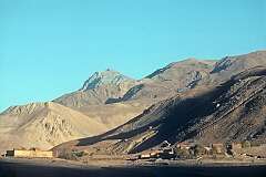 The landscape at a checkpoint on the 99 kilometre road between Zoji La and Kargil.
