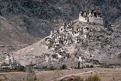 View to Chemrey Gompa, a 1664 Buddhist monastery, 6 kilometres north east of Hemis and approximately 44 kilometres southeast of Leh.