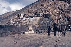 View to Takthok Gompa in Sakti, 10 kilometres north east of Chemrey.