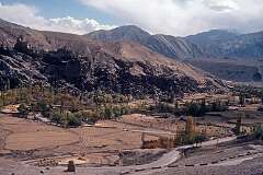 View to Bazgo, 43 kilometres west of Leh, with its ruined palace fort.