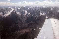 Flying over Ladakh, after takeoff from Leh airport.
