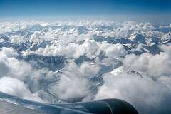 Flying over Ladakh, on the way to Srinagar.