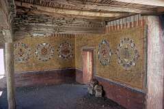 Murals on the walls in Leh Palace.
