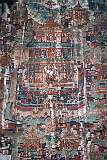 An old thanka, a Tibetan Buddhist painting on cotton, in Chandazik Gompa, until the 1950s Leh's main Buddhist temple.