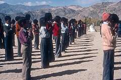 Prayers at the assembly at Lamdon Model School.