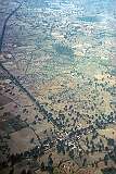 Flying over rural Madhya Pradesh near Khajuraho.