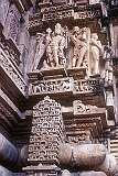 Sculptures of the Lakshmana temple in Khajuraho, dating from the 10th-iith century.