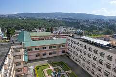 View to the Sacred Heart Theological College from the roof of the the Don Bosco Centre for Indigenous Cultures, Shillong.